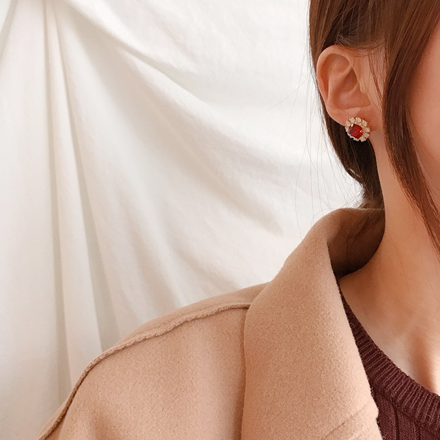 Swarovski Cubic Flower Stud Earrings Drop Earrings