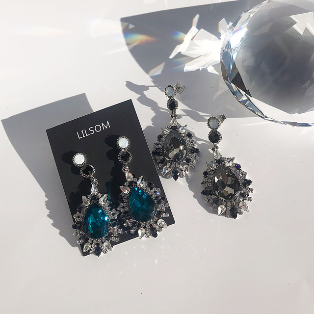 After Bold Cubic Drop Earrings 2color Antique Uniq