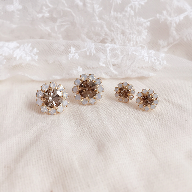 Swarovski Cubic Flower Stud Earrings Drop Earrings