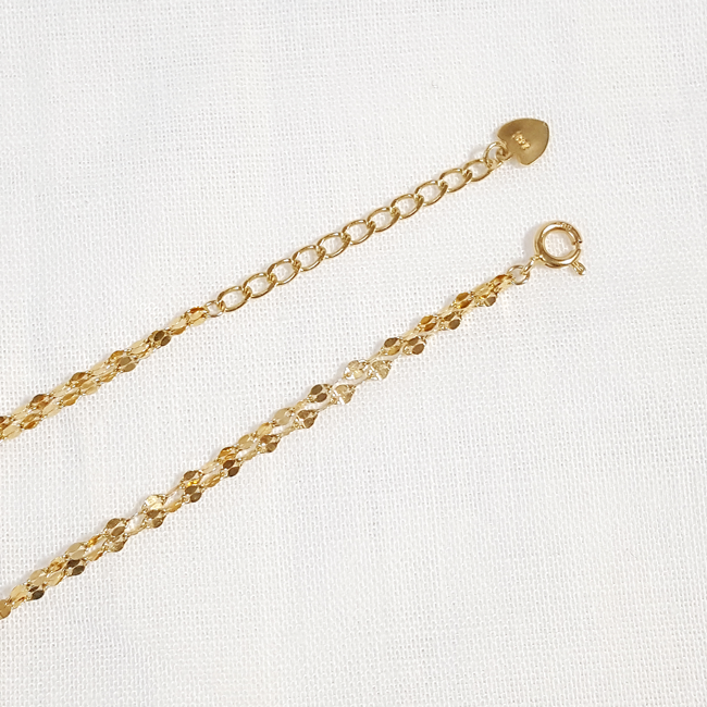 18K Tuchein Y Drop Phafie Necklace Girl Gift Wipe 