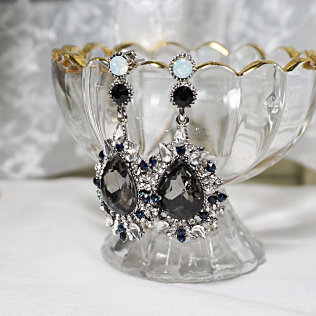 After Bold Cubic Drop Earrings 2color Antique Uniq