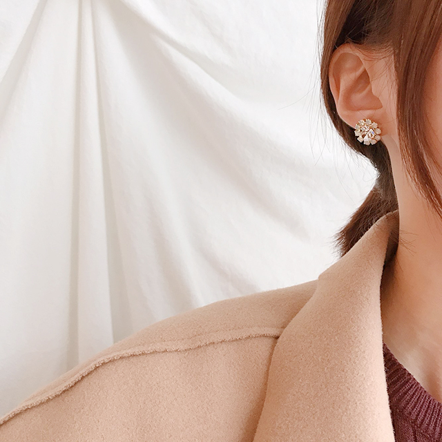 Swarovski Cubic Flower Stud Earrings Drop Earrings