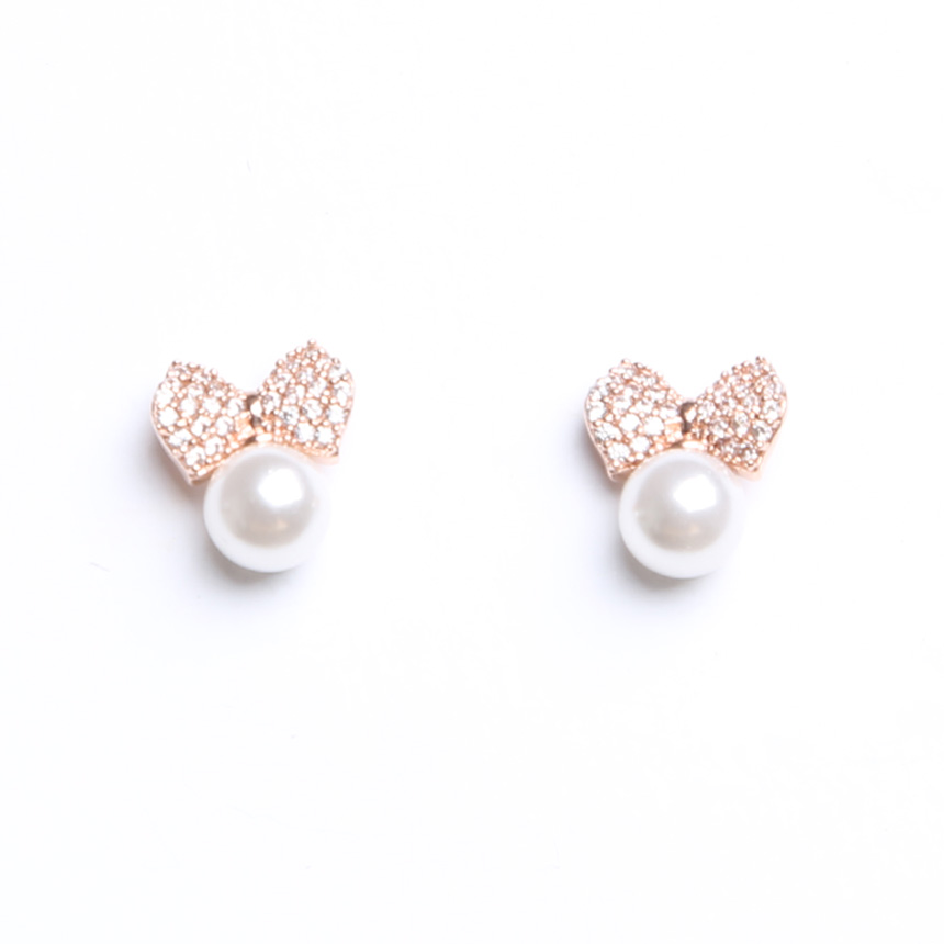 Gold pin ribbon pearl earrings armor staff 20s fem