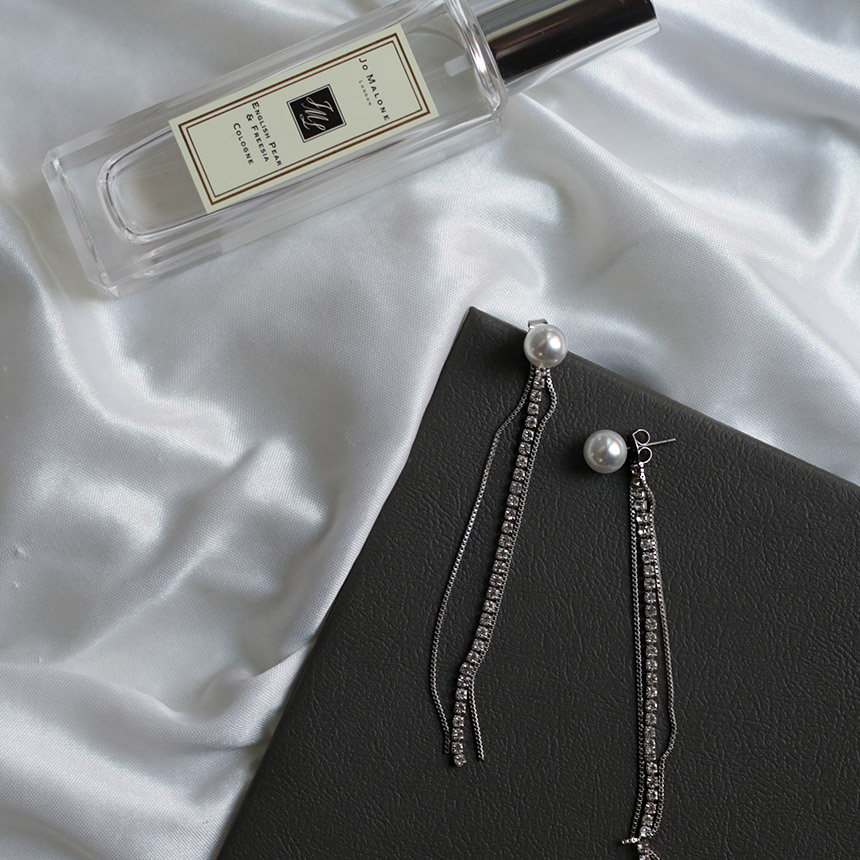 Twinkle Cubic Long Drop Earrings Women's Jewelr