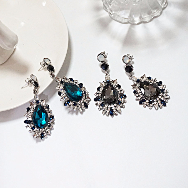 After Bold Cubic Drop Earrings 2color Antique Uniq