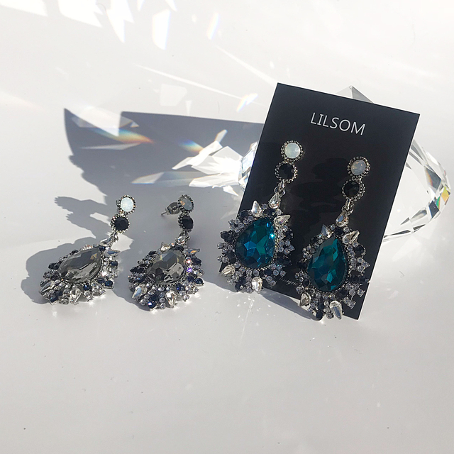 After Bold Cubic Drop Earrings 2color Antique Uniq