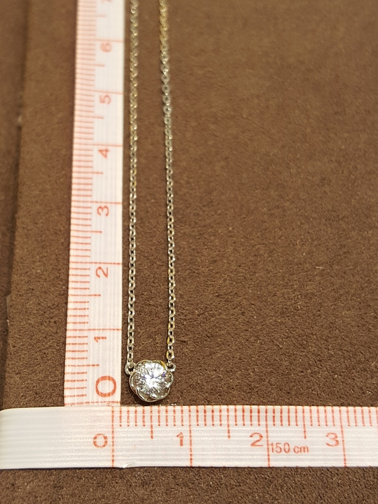 Golddude Rosette White Cubic Necklace-WNF2-B-0167-