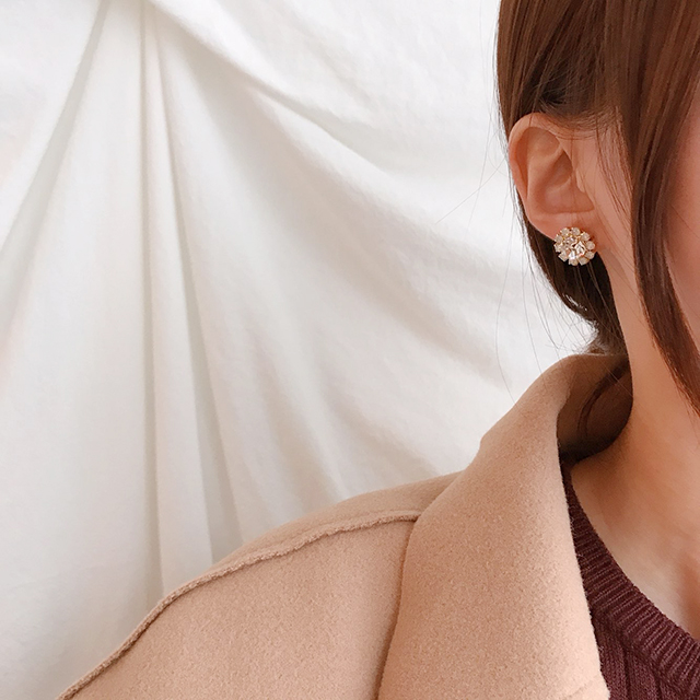 Swarovski Cubic Flower Stud Earrings Drop Earrings