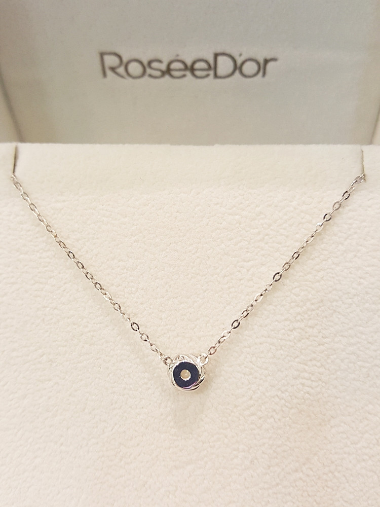 Golddude Rosette White Cubic Necklace-WNF2-B-0167-