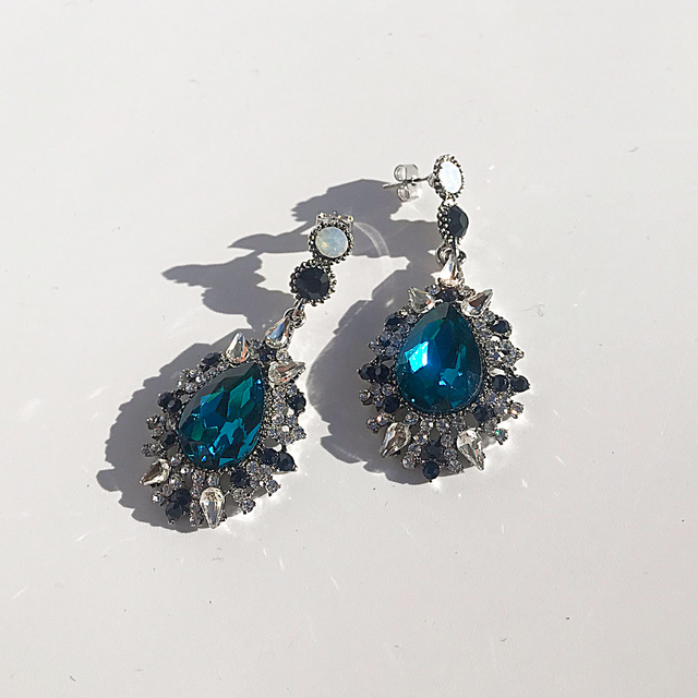 After Bold Cubic Drop Earrings 2color Antique Uniq