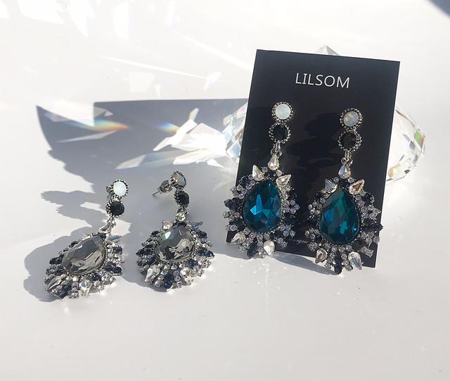 After Bold Cubic Drop Earrings 2color Antique Uniq