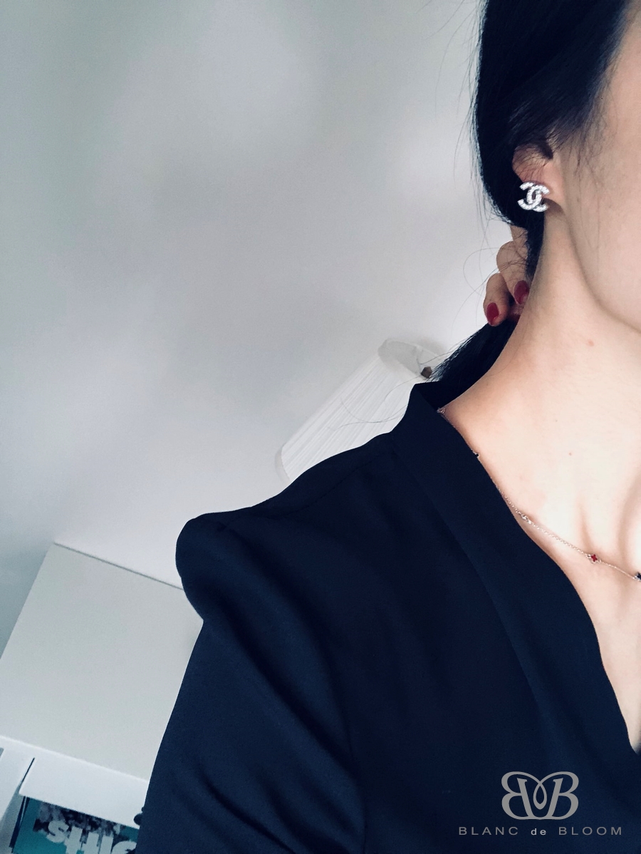 New Coco Cubic CC Earring 30s Earring Worker Luxur