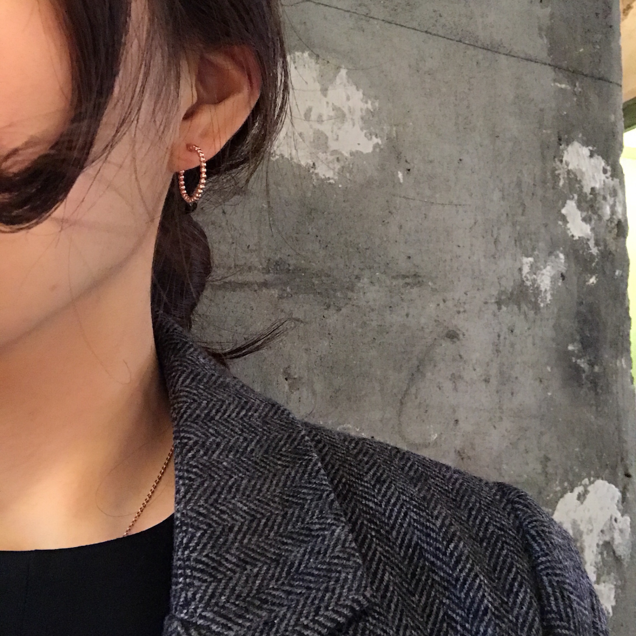 Silver 925 Pink Gold Plated Ring Earring Unique ac