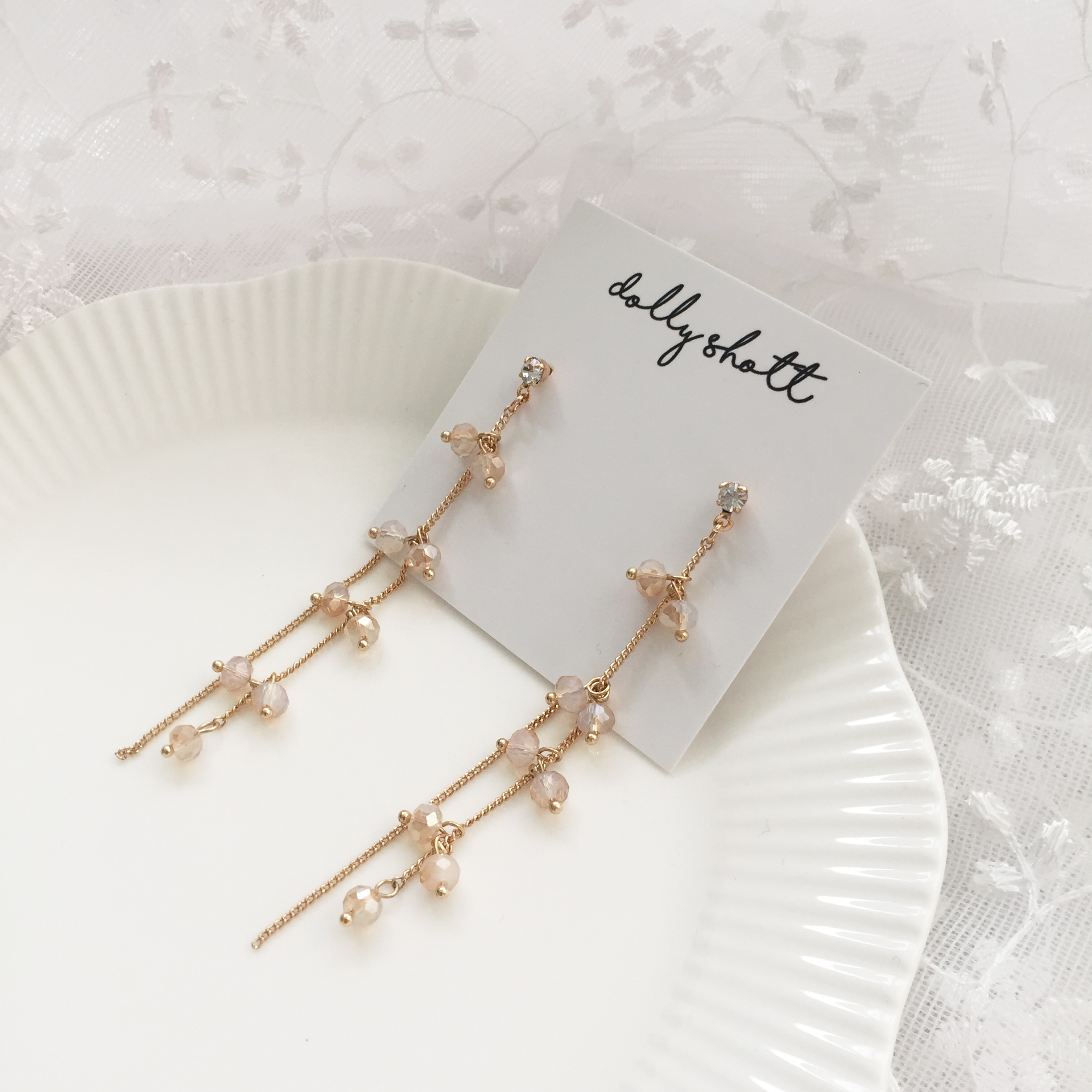Free Shipping Rome titanium drop earrings chain pe