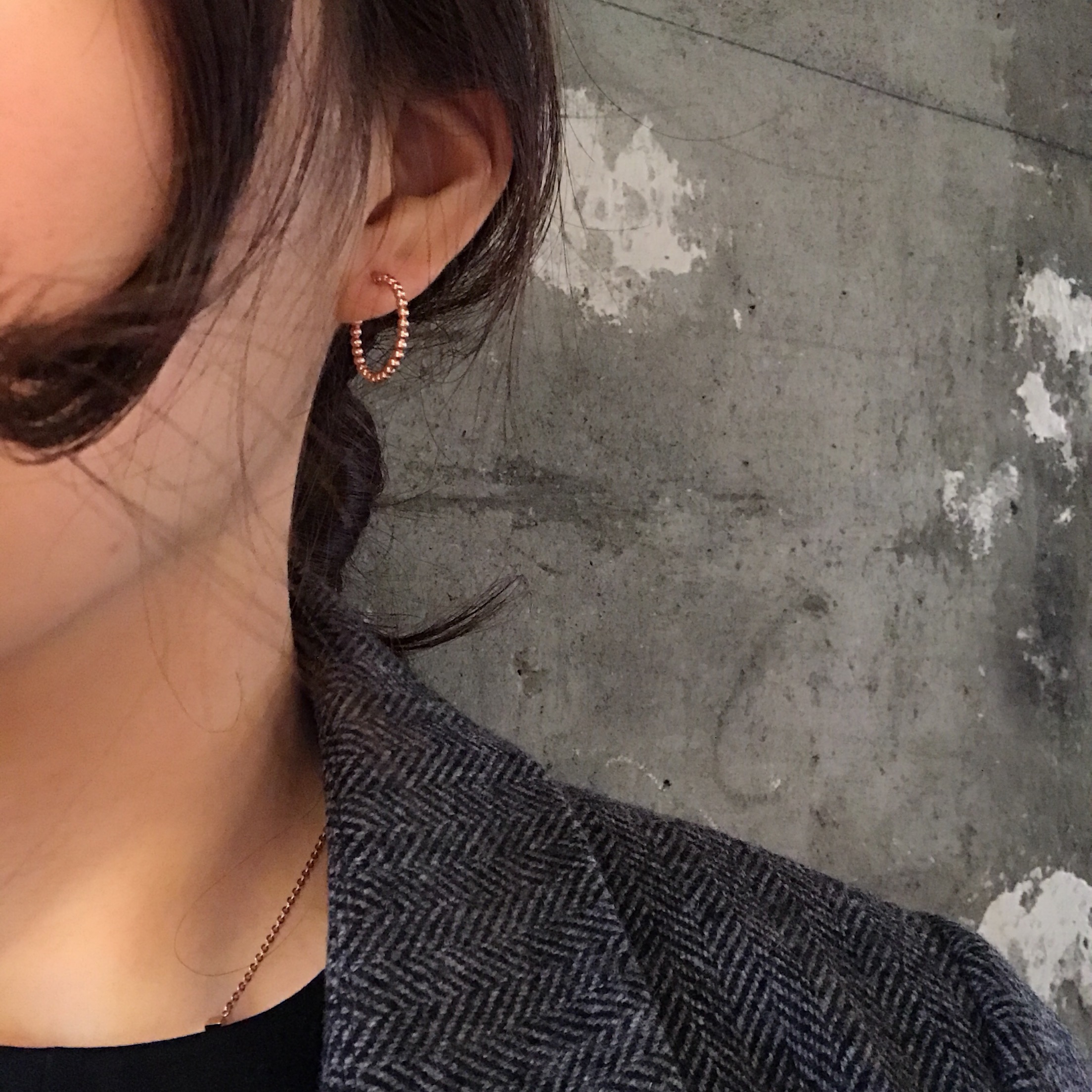 Silver 925 Pink Gold Plated Ring Earring Unique ac