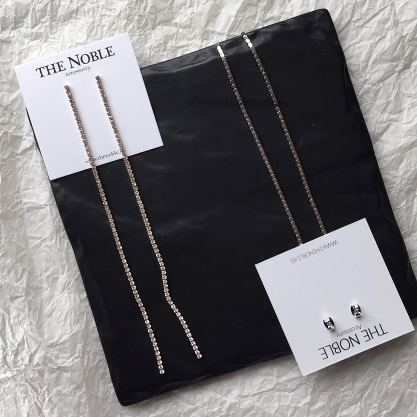 Cubic Long Drop Earrings Girlfriend Gifts Gold Chi