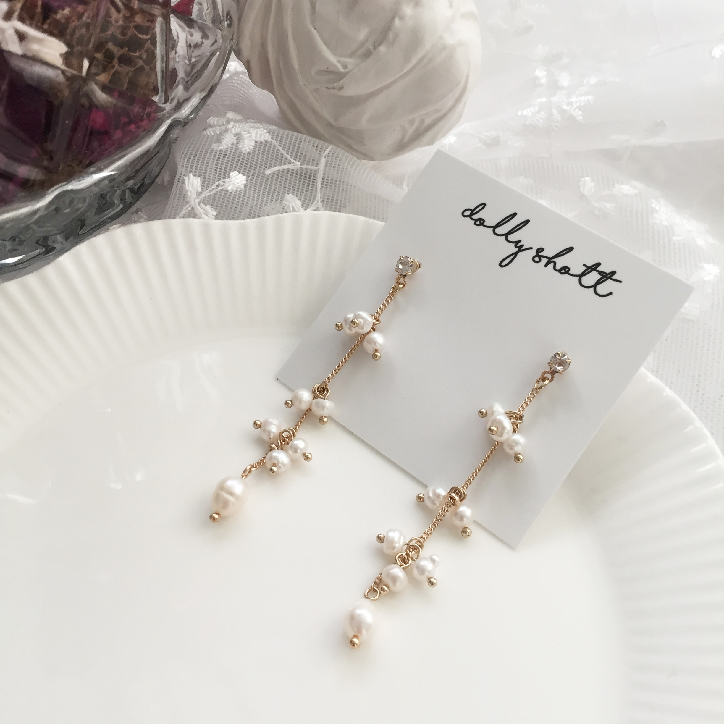 Free Shipping Rome titanium drop earrings chain pe