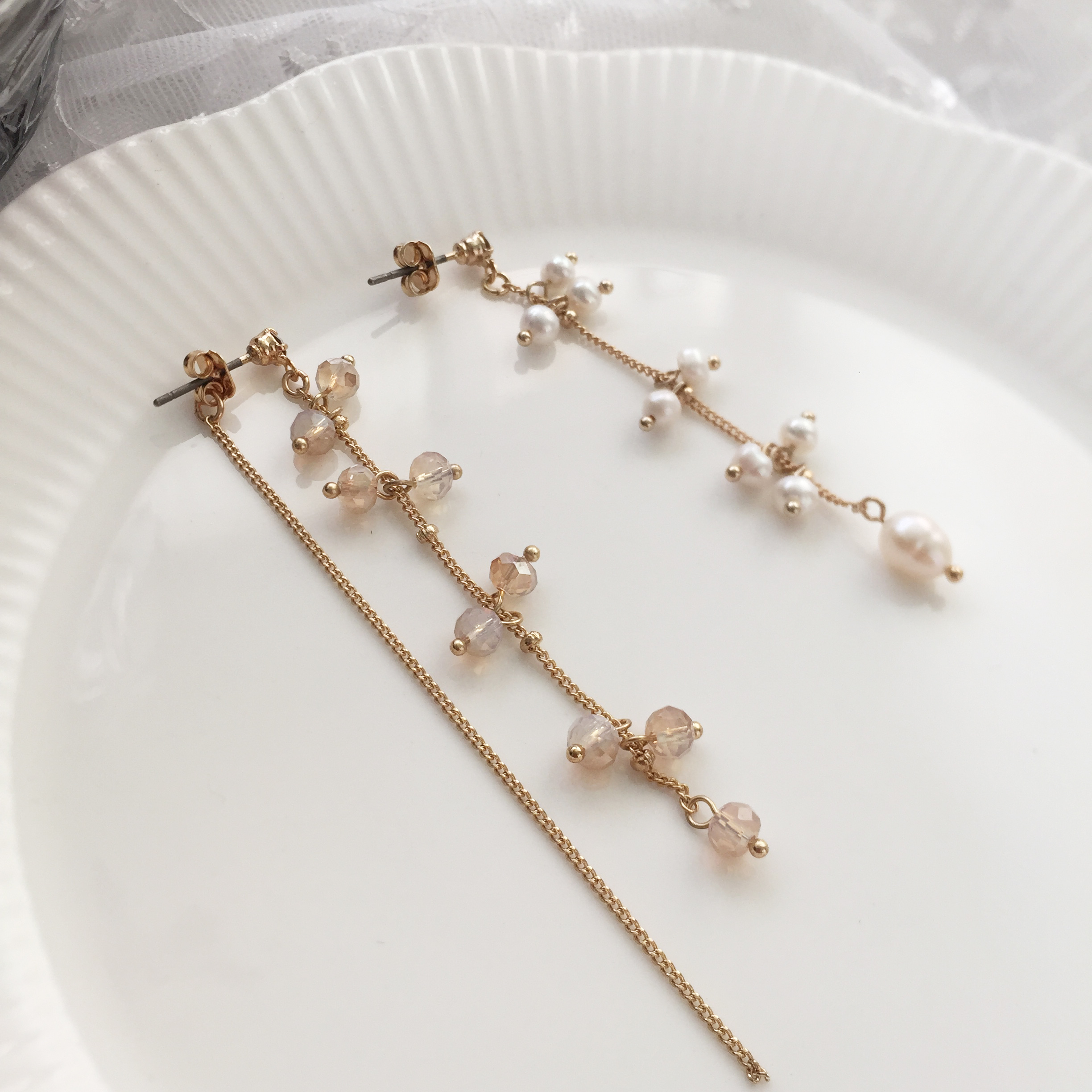 Free Shipping Rome titanium drop earrings chain pe