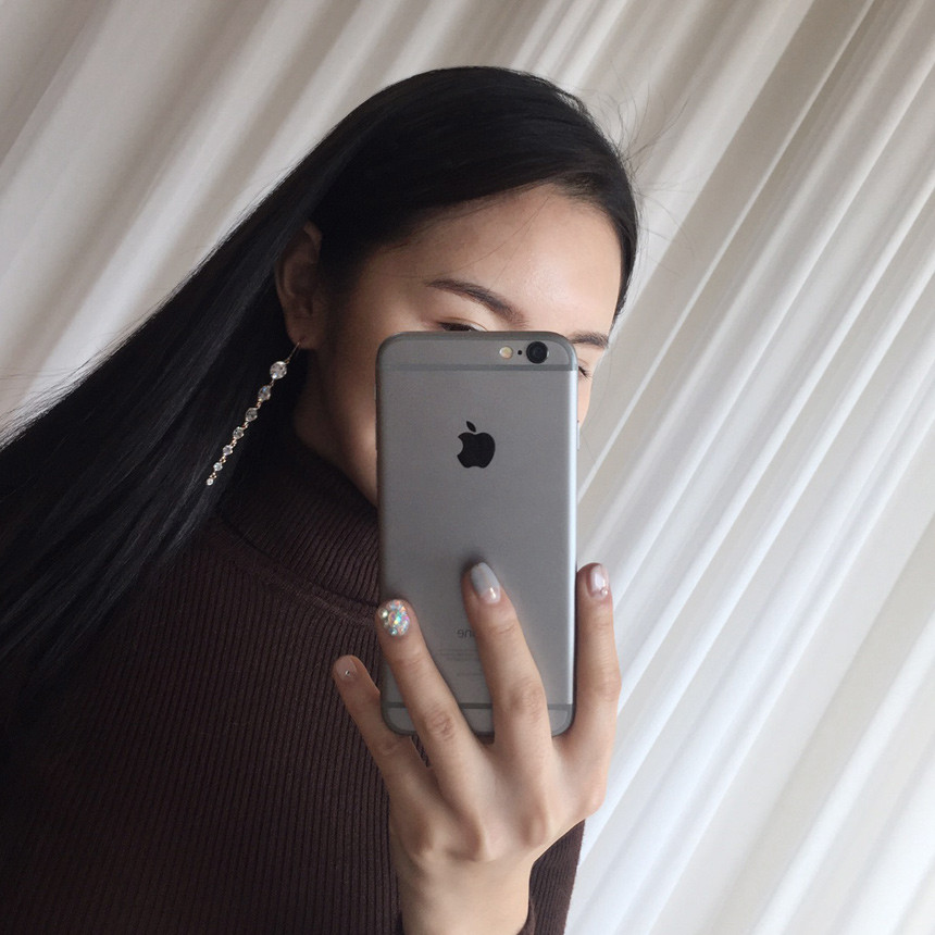 Pink gold drop earrings girlfriend gift chic offic