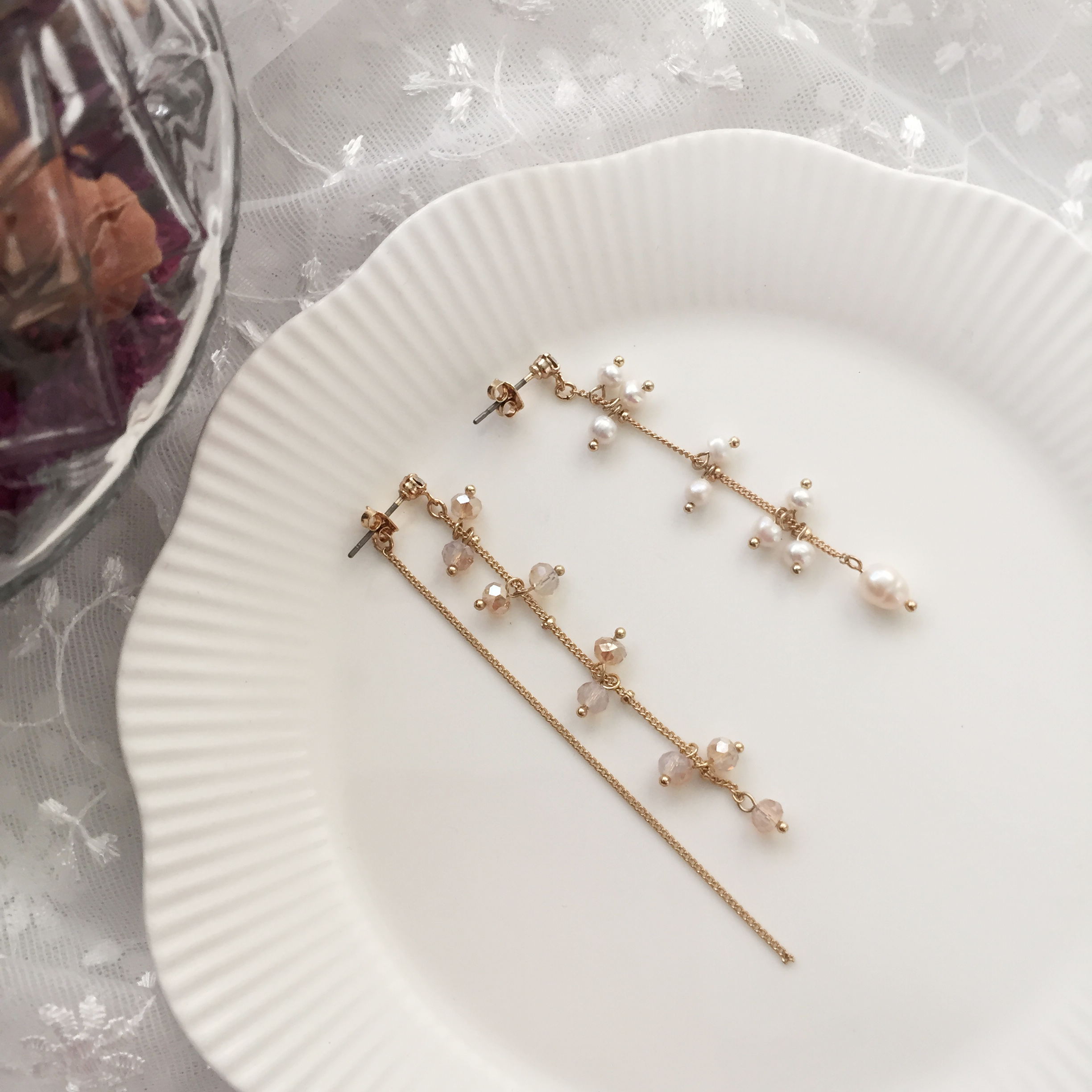 Free Shipping Rome titanium drop earrings chain pe