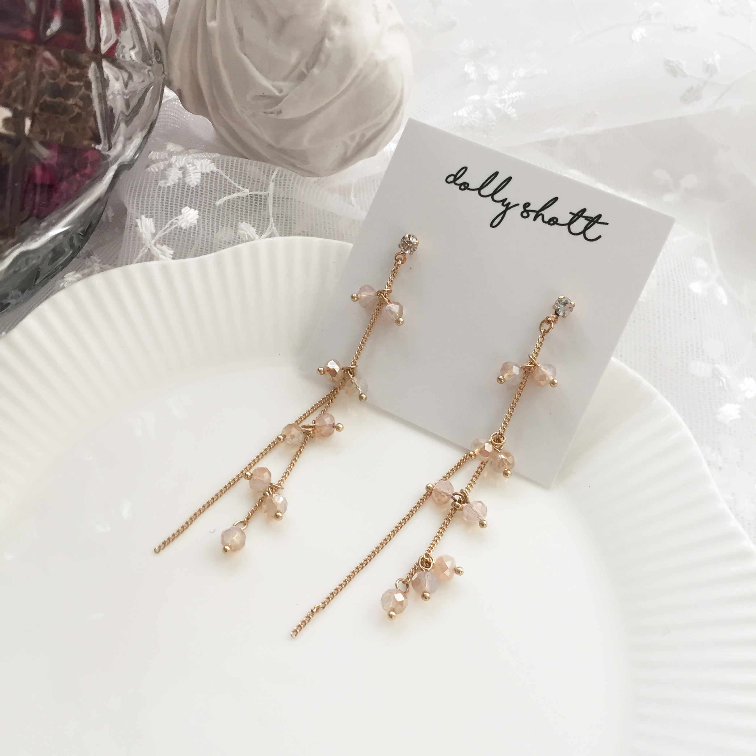 Free Shipping Rome titanium drop earrings chain pe