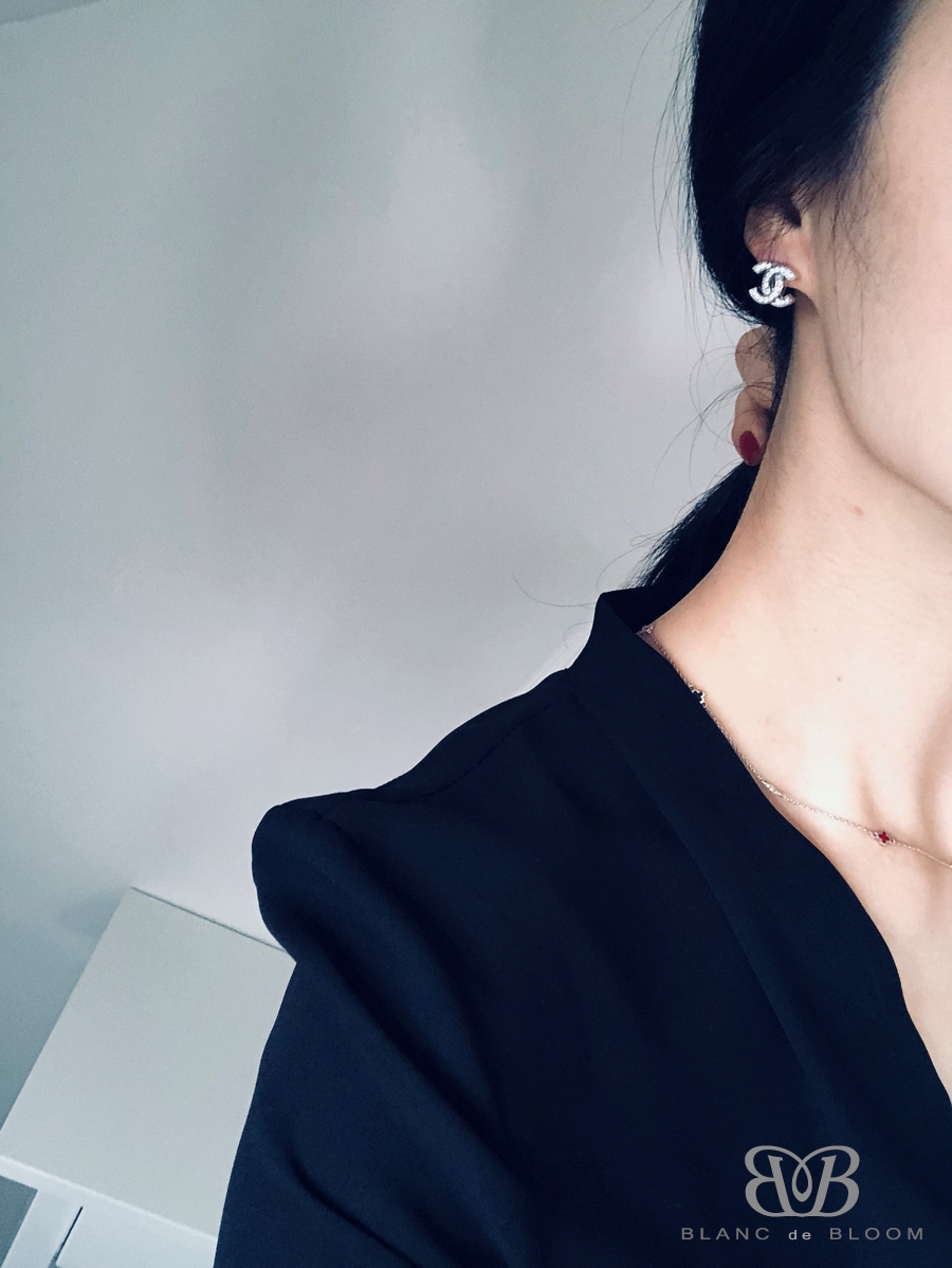 New Coco Cubic CC Earring 30s Earring Worker Luxur