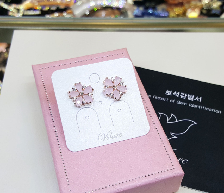 Volare Blush Pink Flower Earrings TIT282 Stylish s