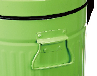 Interior detached vintage tin pedal recycle bin 5L