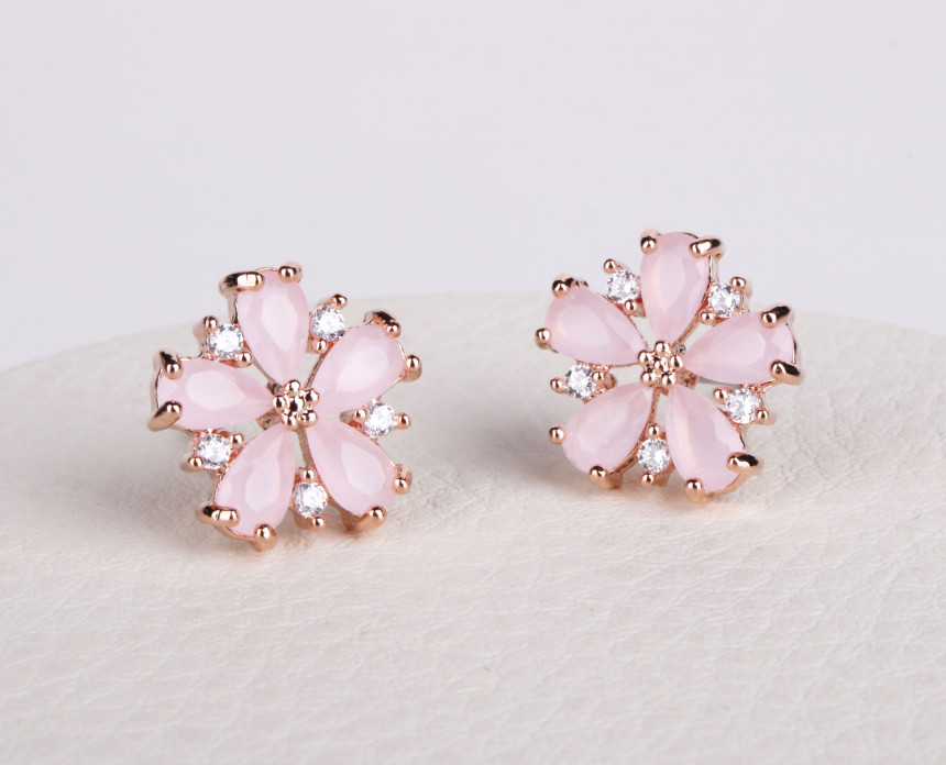 Volare Blush Pink Flower Earrings TIT282 Stylish s