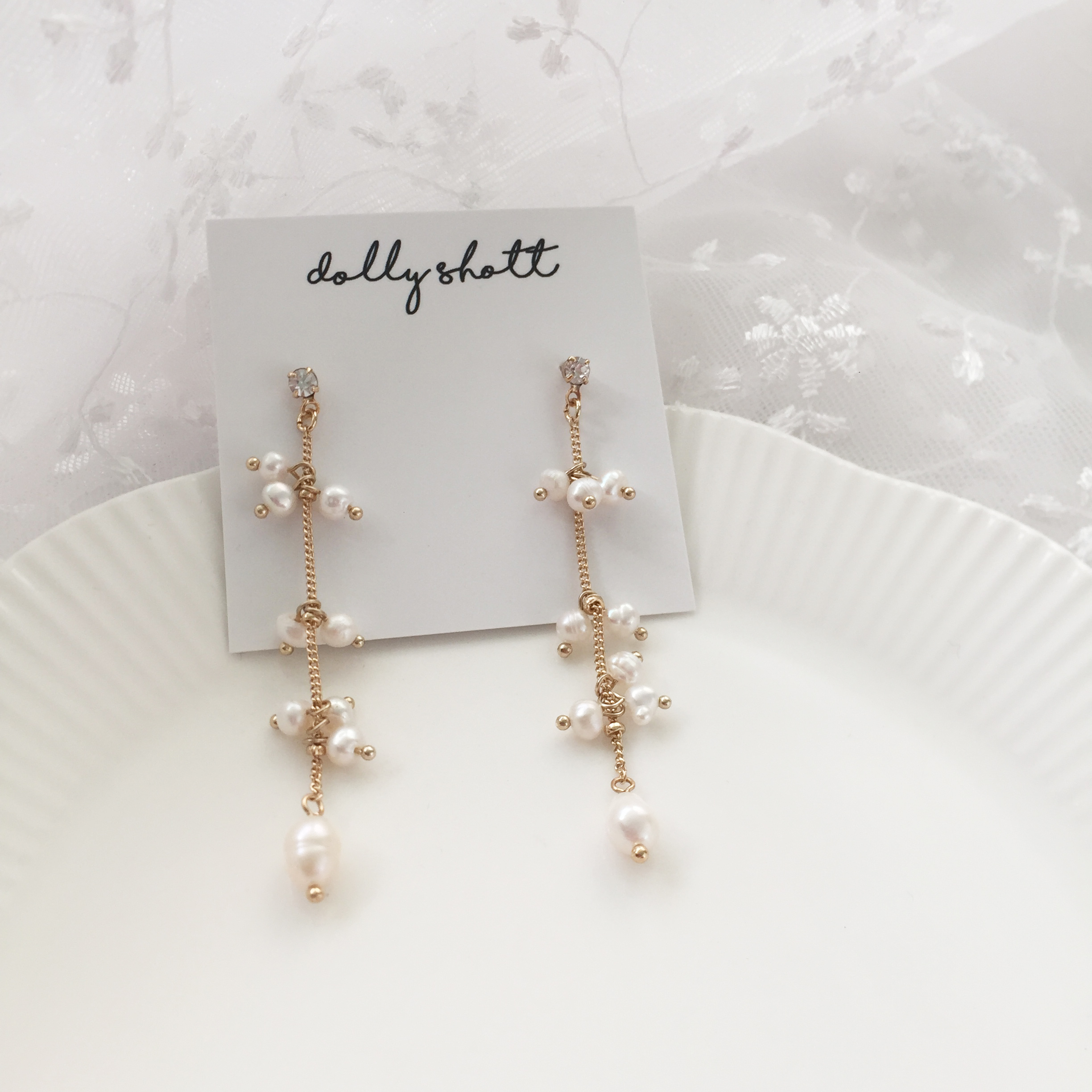 Free Shipping Rome titanium drop earrings chain pe