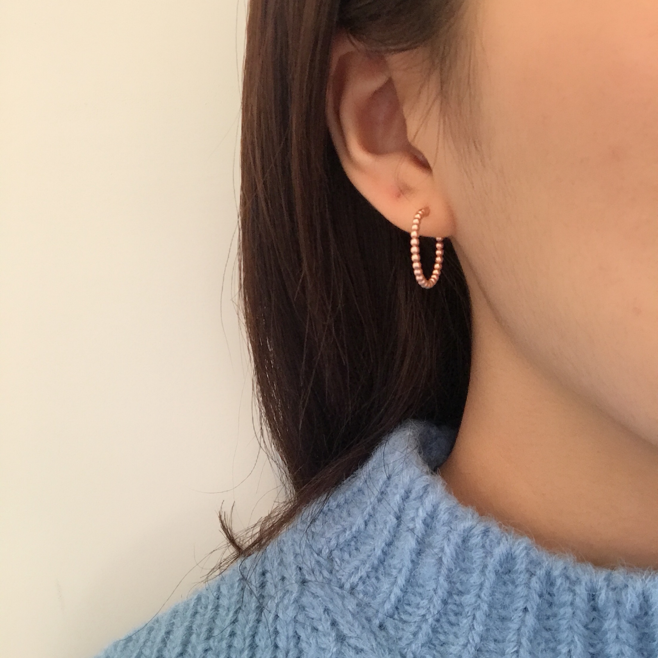 Silver 925 Pink Gold Plated Ring Earring Unique ac