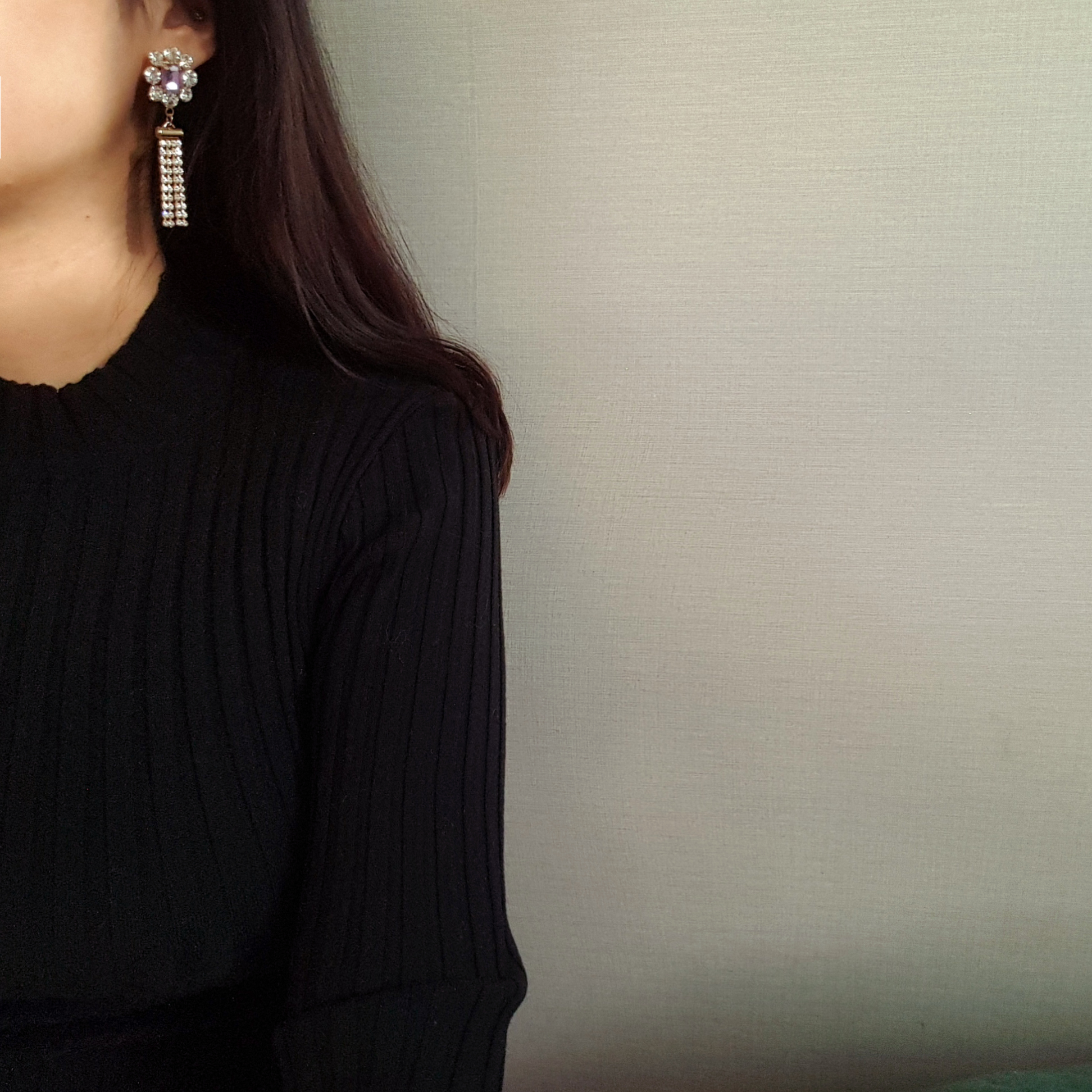 Violet Cubic Drop Earrings Earrings Available Free