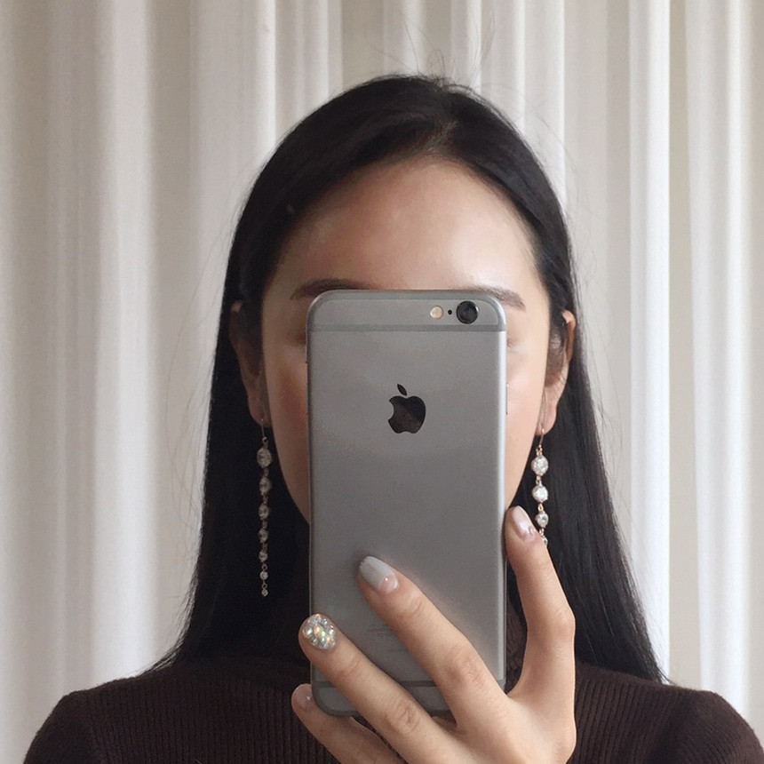 Pink gold drop earrings girlfriend gift chic offic