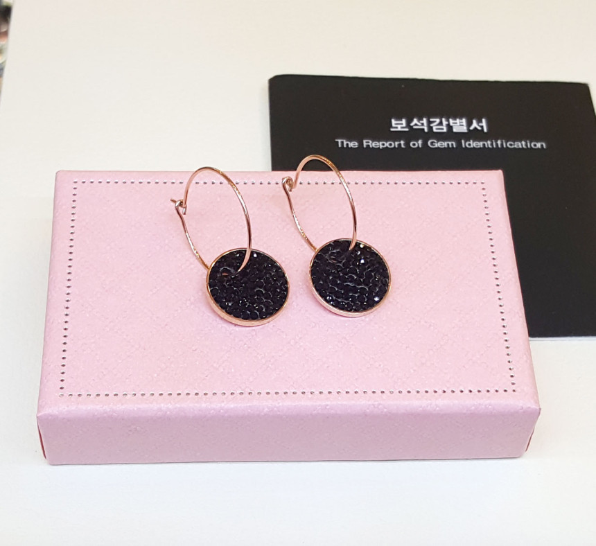 Bolále Black Stone Ring Earrings AAA031 Fashionabl