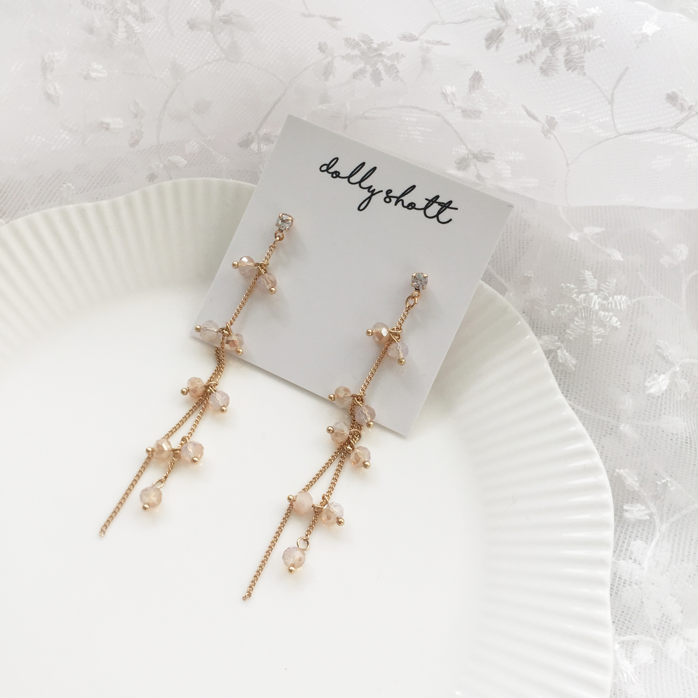 Free Shipping Rome titanium drop earrings chain pe