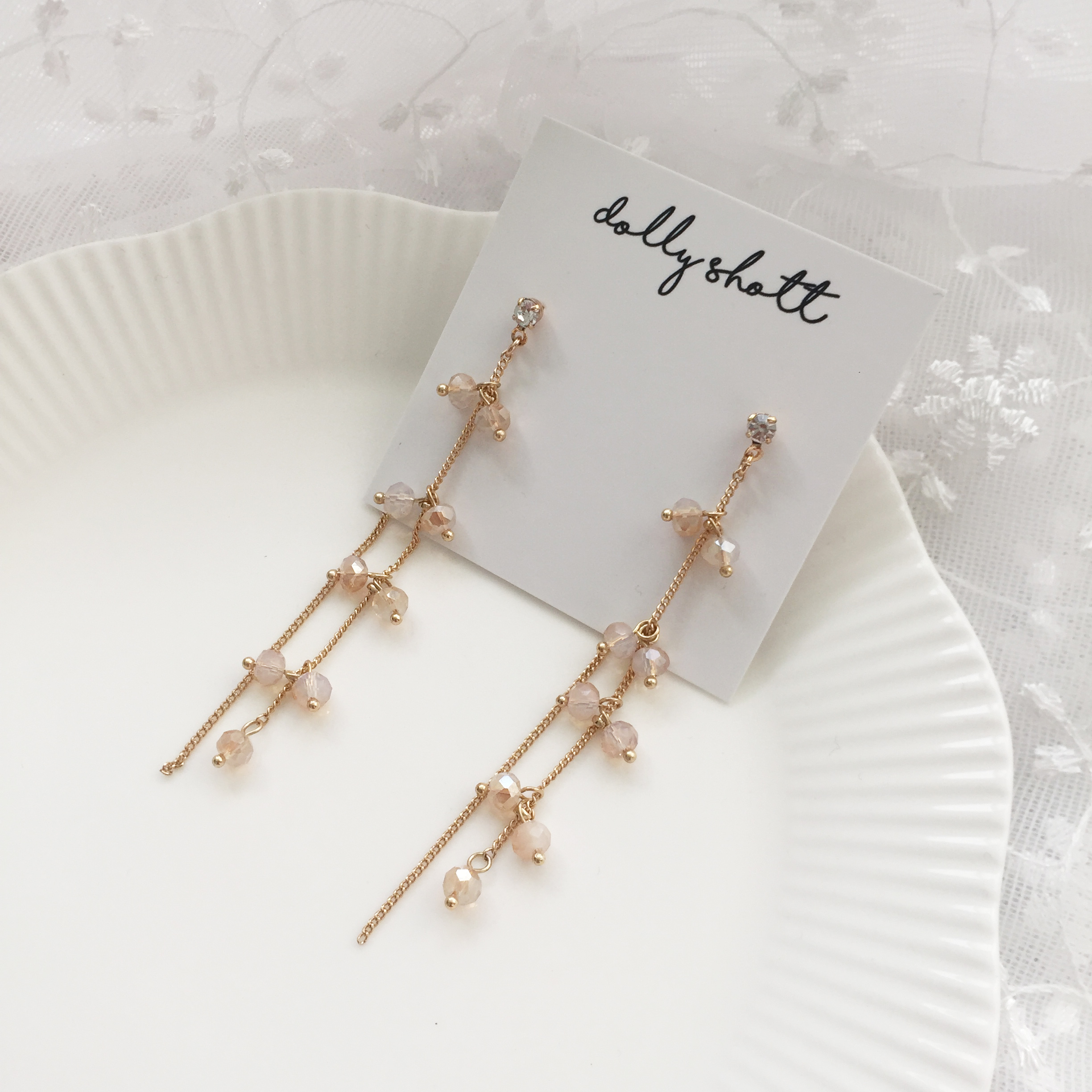 Free Shipping Rome titanium drop earrings chain pe