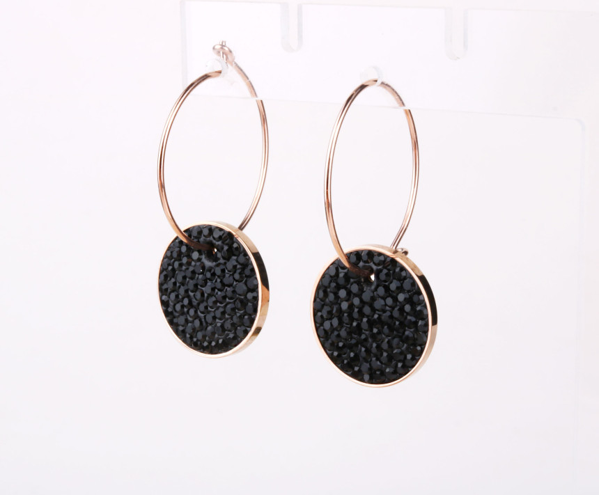 Bolále Black Stone Ring Earrings AAA031 Fashionabl