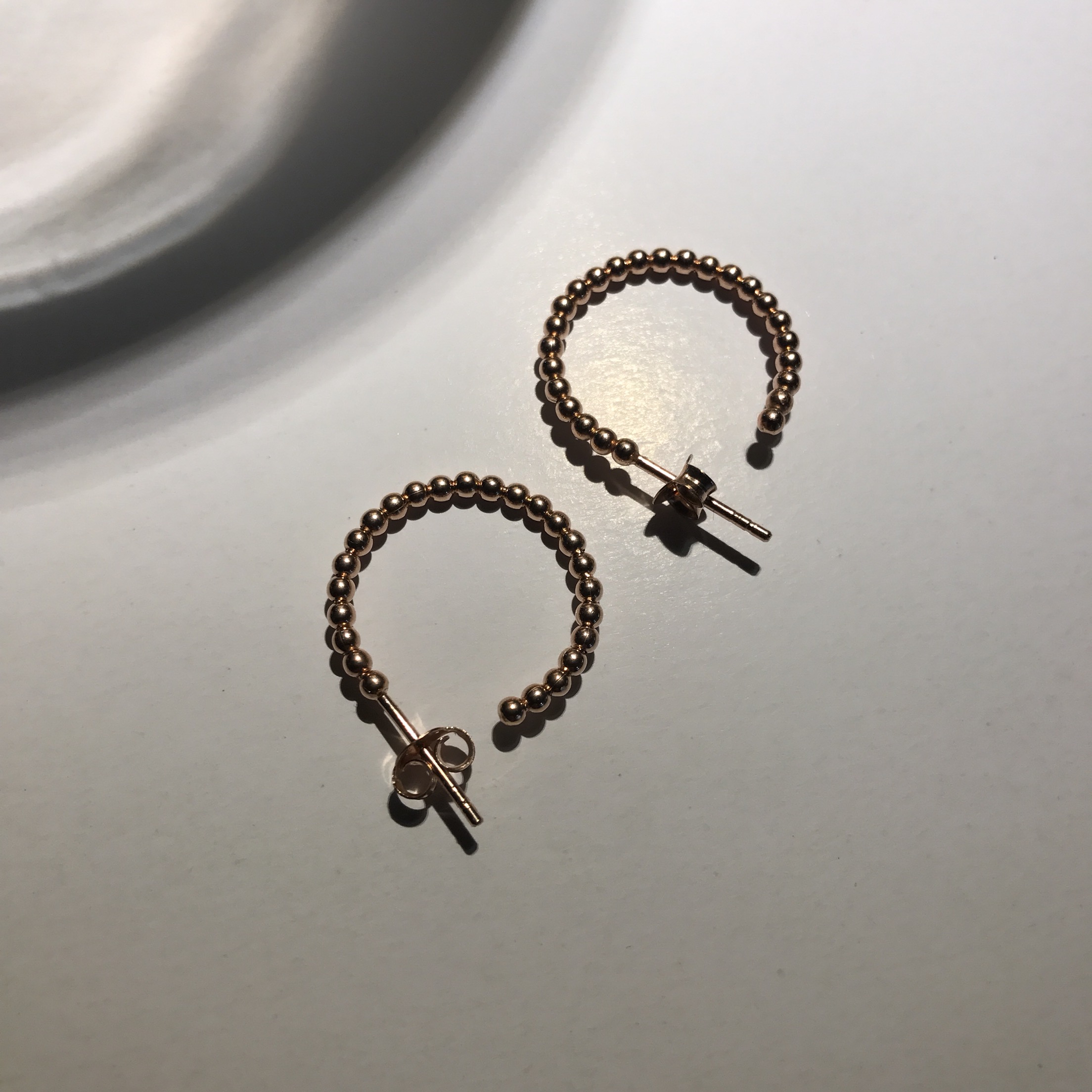 Silver 925 Pink Gold Plated Ring Earring Unique ac