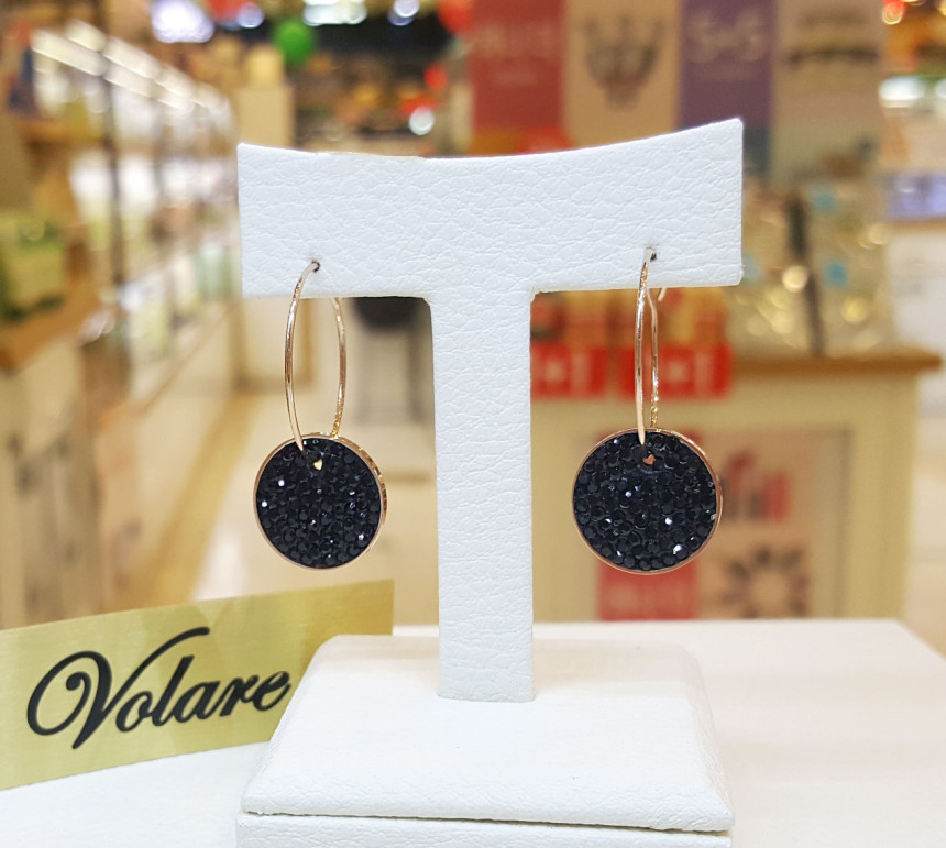 Bolále Black Stone Ring Earrings AAA031 Fashionabl