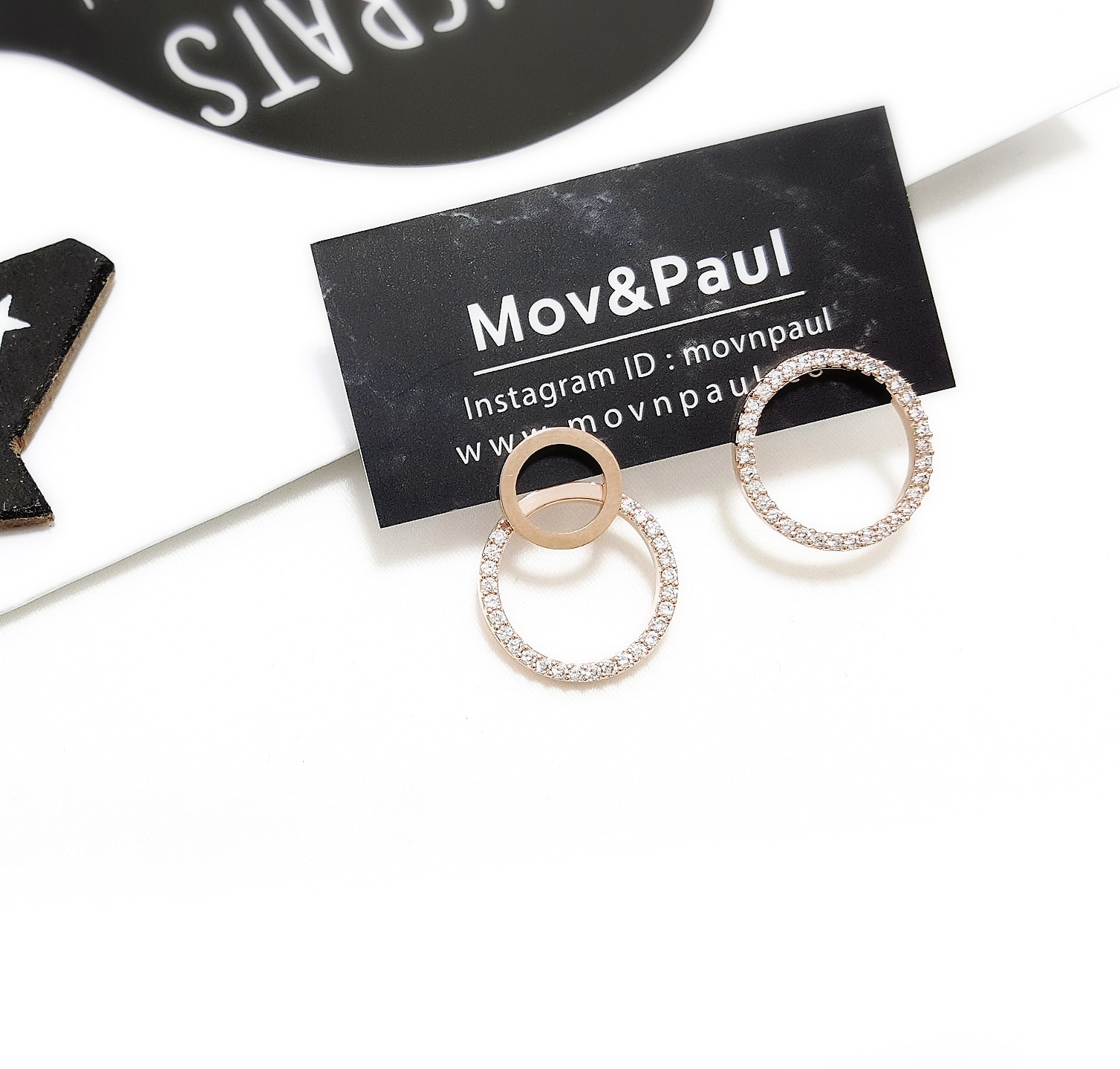 Star cubic line pearl ball earrings 3colors silver