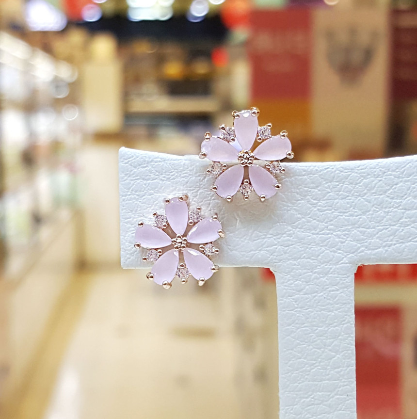 Volare Blush Pink Flower Earrings TIT282 Stylish s