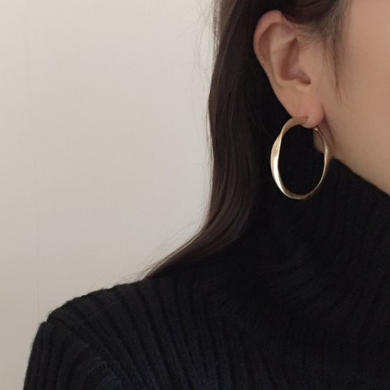 Tie Antique Gold Ring Earrings Titanium Point New 