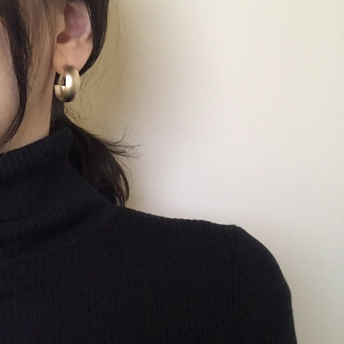 Simple Gold Daily Modern Earrings Charming Sique D