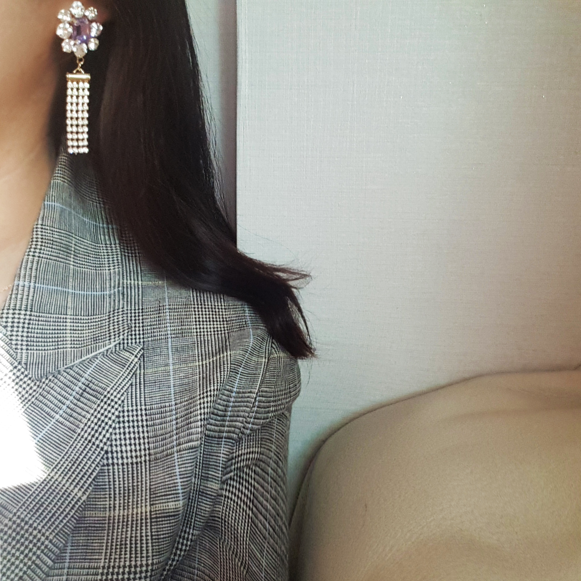 Violet Cubic Drop Earrings Earrings Available Free