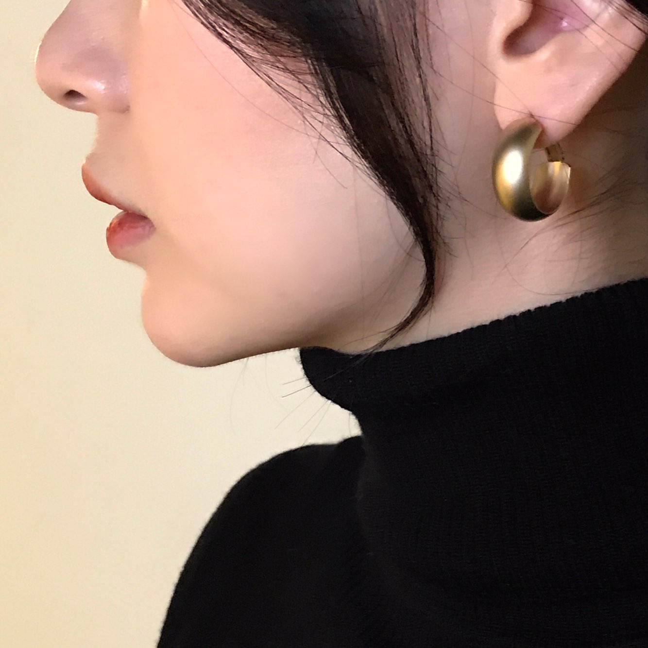 Simple Gold Daily Modern Earrings Charming Sique D
