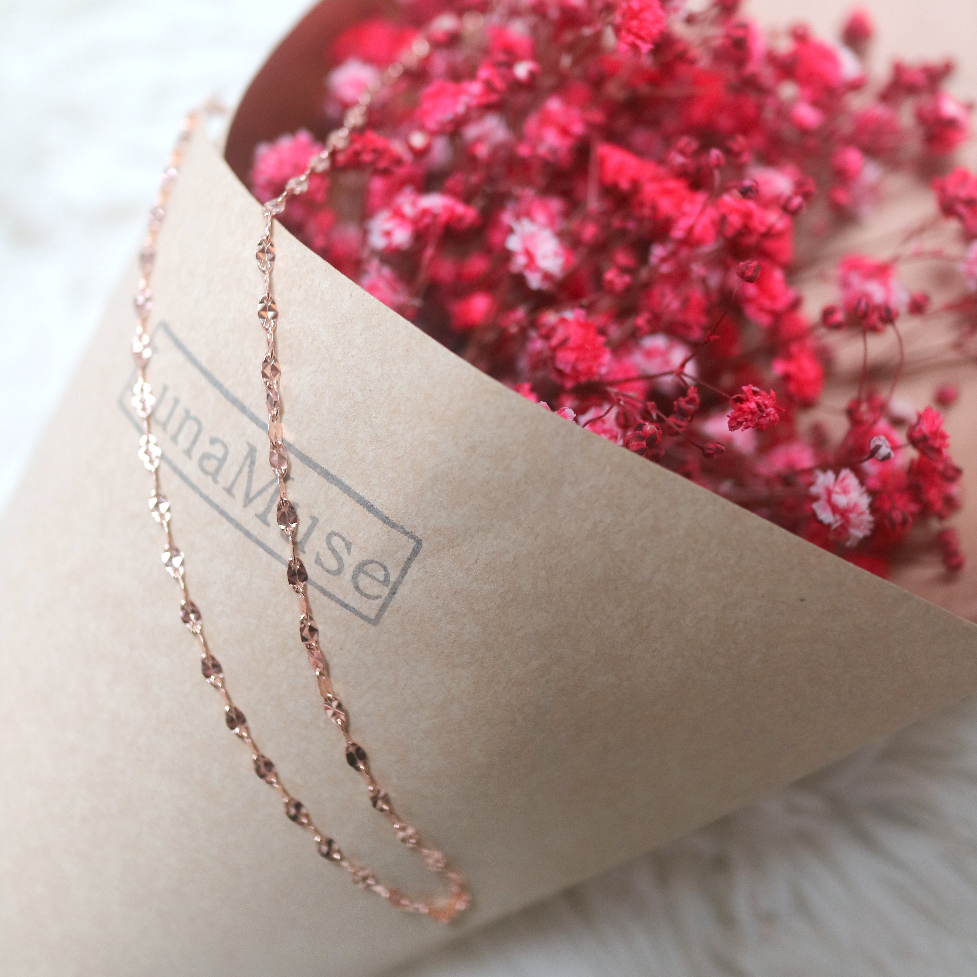 Chain Cube Choker Necklace 31 + 5cm 20's Girl&#