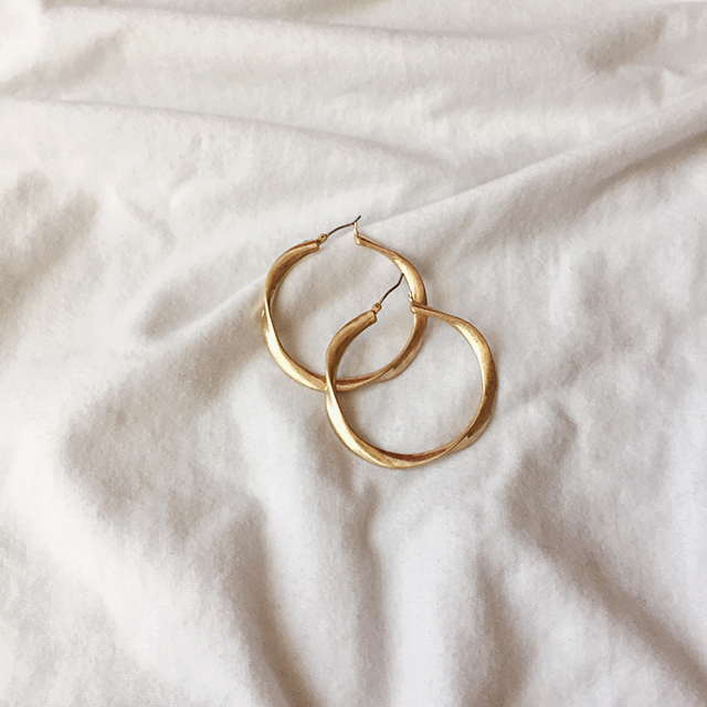 Tie Antique Gold Ring Earrings Titanium Point New 