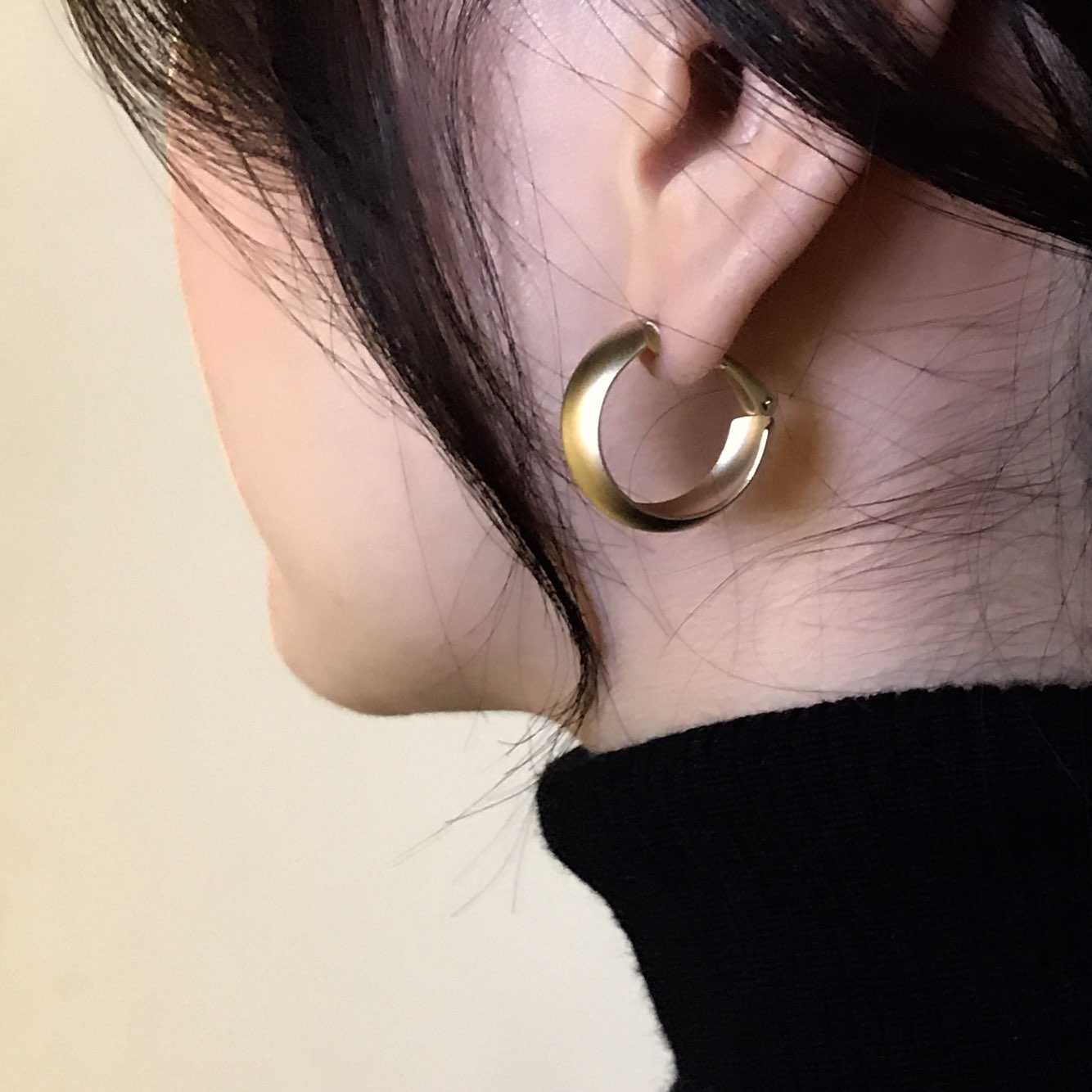 Simple Gold Daily Modern Earrings Charming Sique D