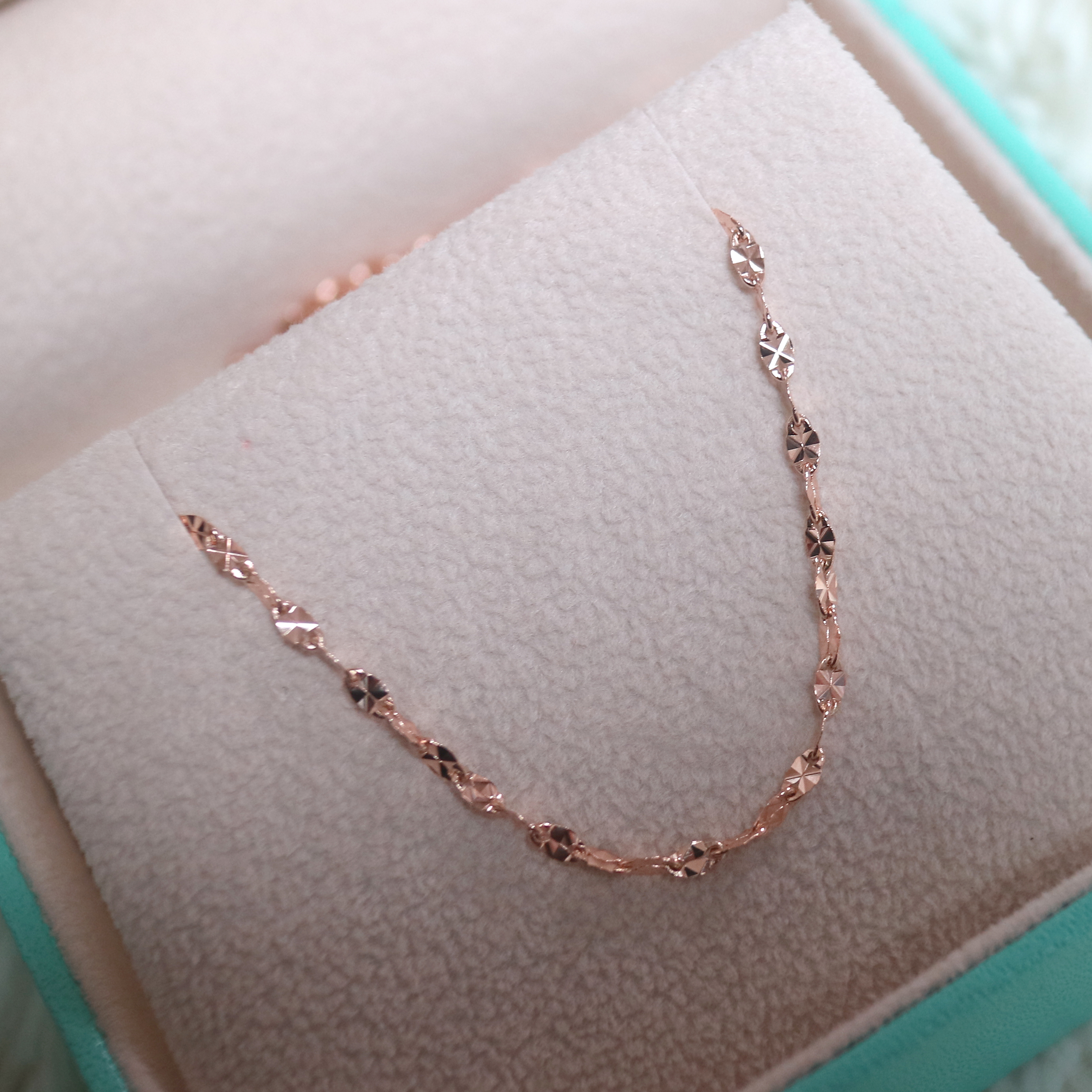 Chain Cube Choker Necklace 31 + 5cm 20's Girl&#