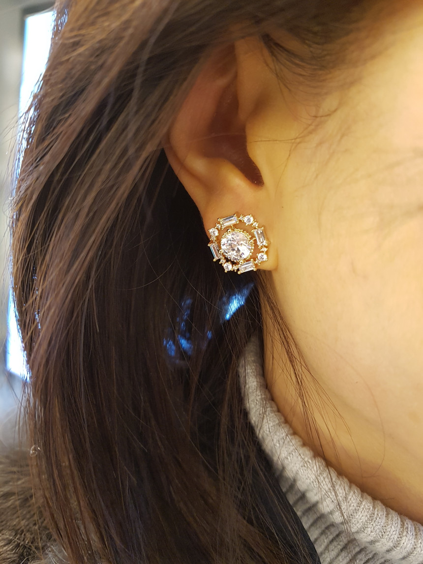 Clou brass earrings CLEP14311PYW